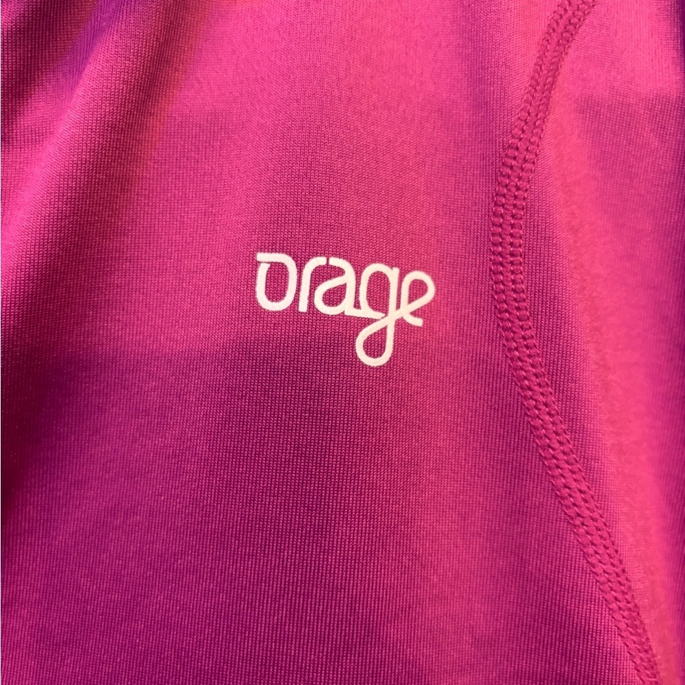 Orage Women’s Fuchsia Quarter Zip Up Long Sleeve Top Size M - Picture 3 of 10